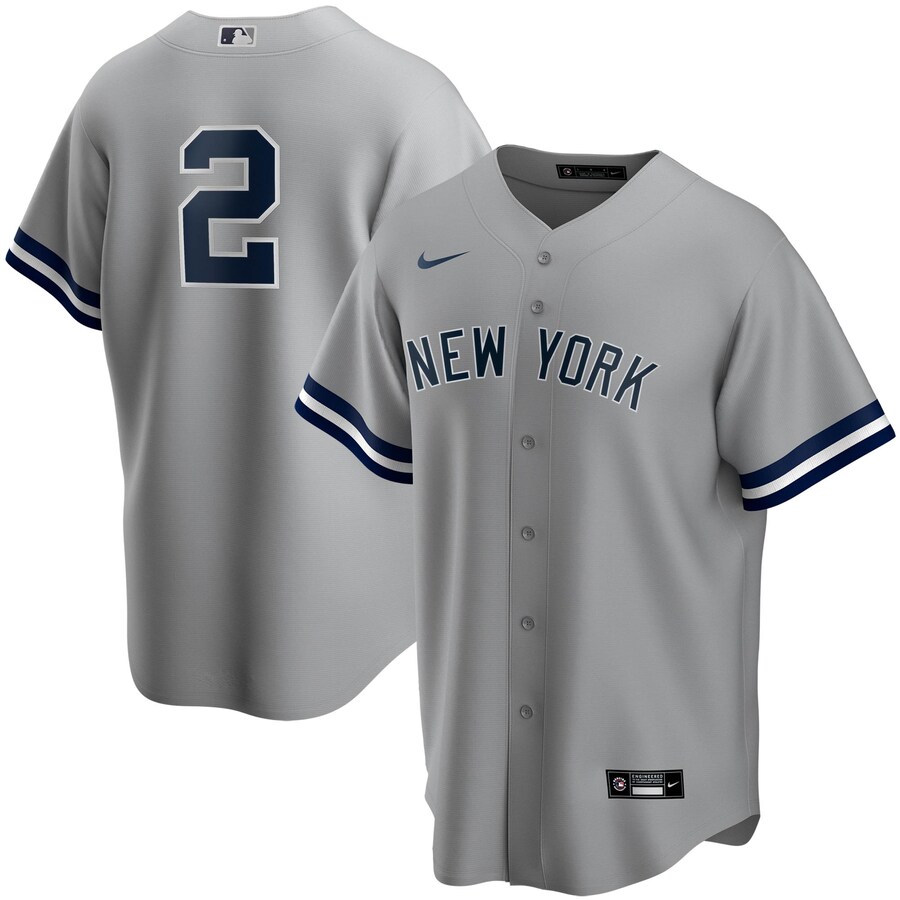 Derek Jeter New York Yankees Road Player Jersey Gray