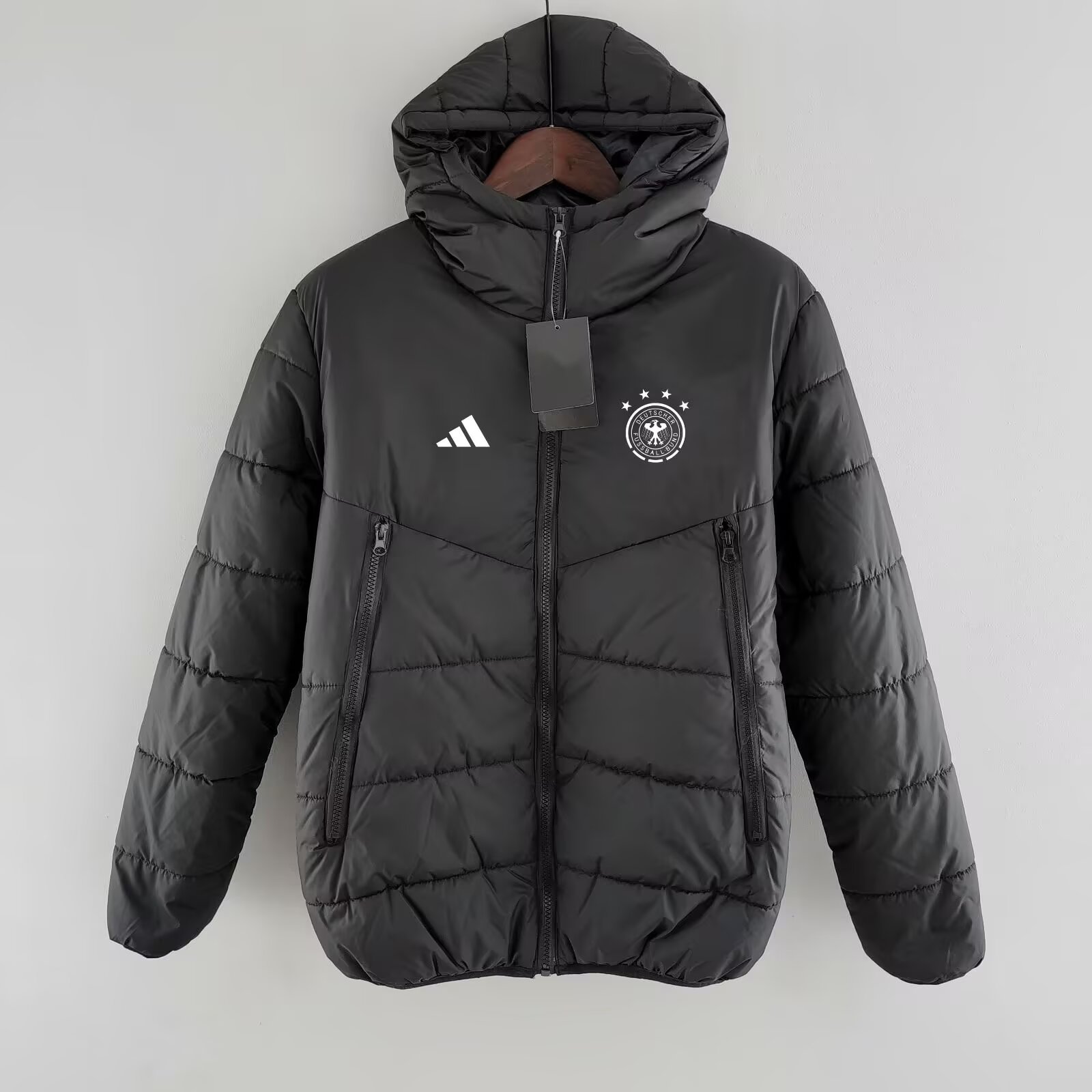 2024/2025 Bayern Munich Black Soccer Cotton jacket(White Label) 1:1 Thai Quality