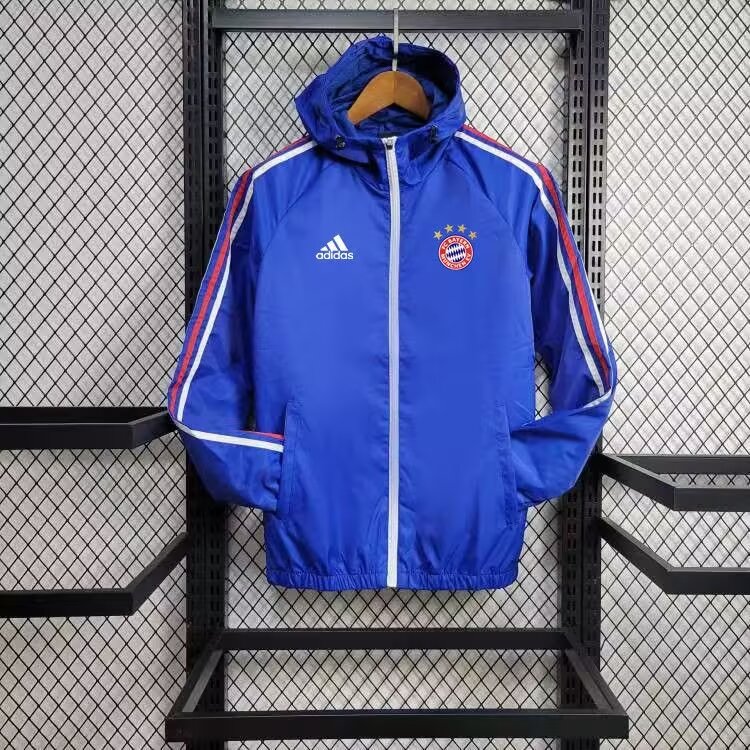 2024/2025 Bayern Munich Windbreaker Blue Soccer Jersey 1:1 Thai Quality