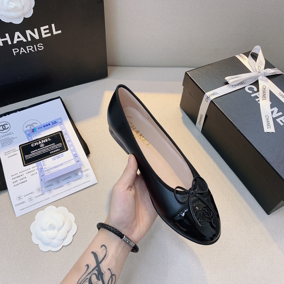 Chanel Flat Black Sandals G02819 Y01552 94305