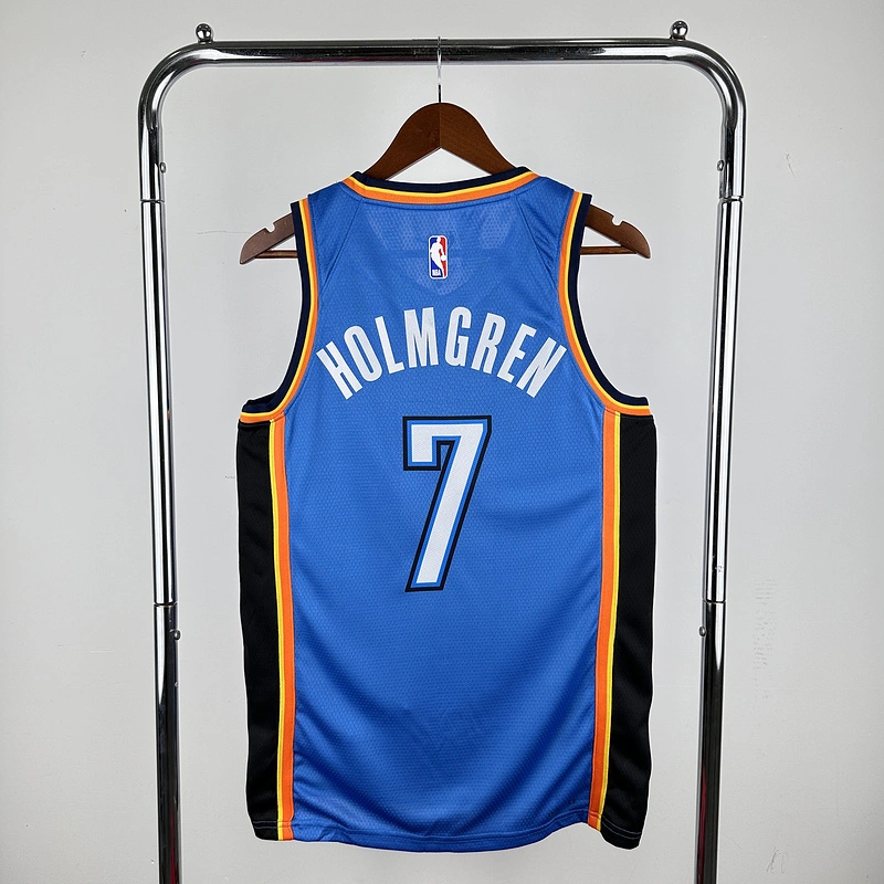 2023 NBA Oklahoma City Thunder 7 HOLMGREN Basketball Jersey