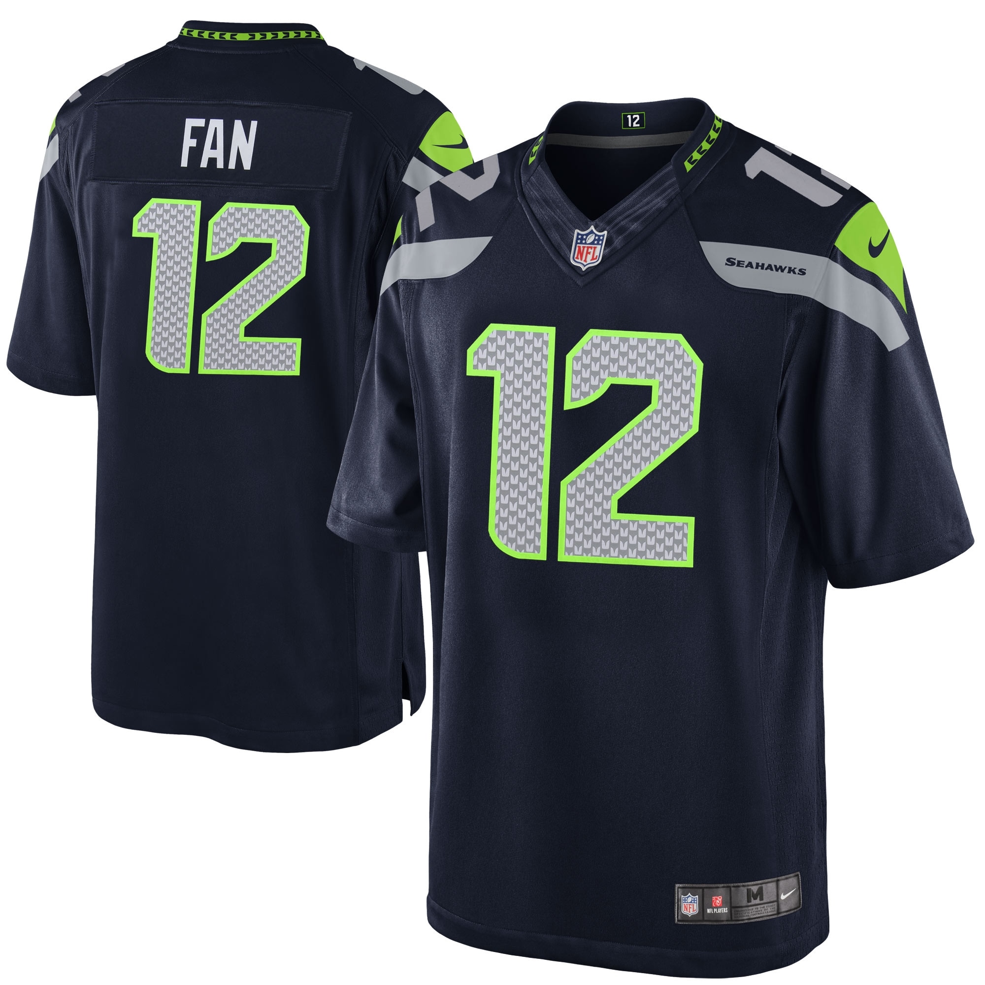 #12 Fan Seattle Seahawks Nike Youth Game Jersey - Navy
