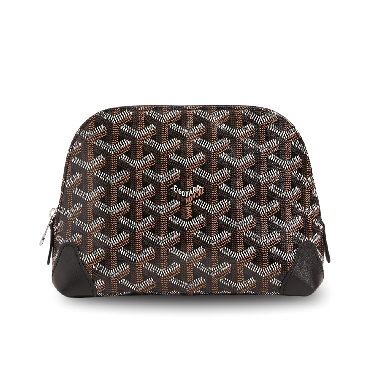 Goyard Vendôme Cosmetic Pouch 17 Cm Black Goyardine Canvas And Calfskin Trim