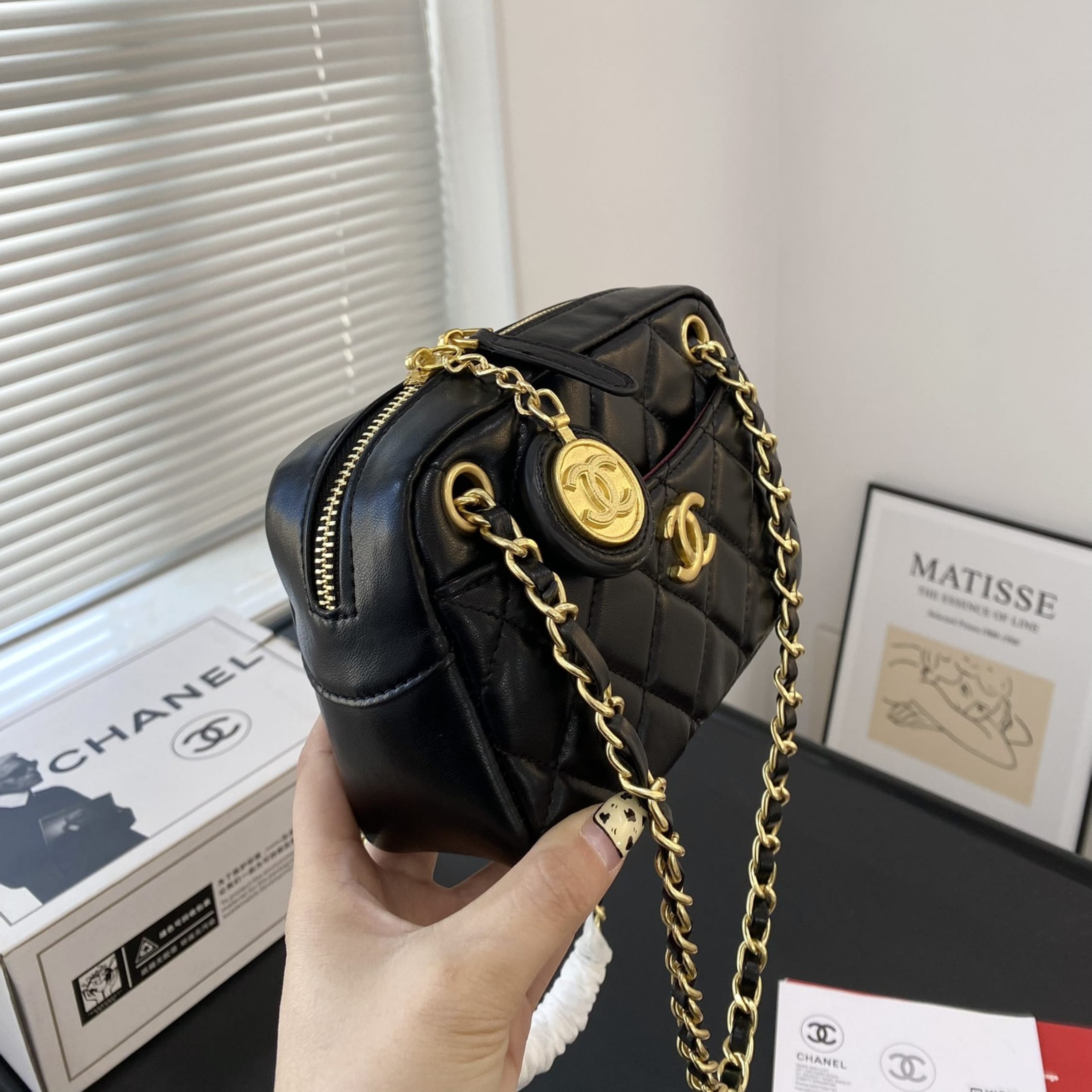 Chanel Mini Camera Case Black 18Cm/7.1in
