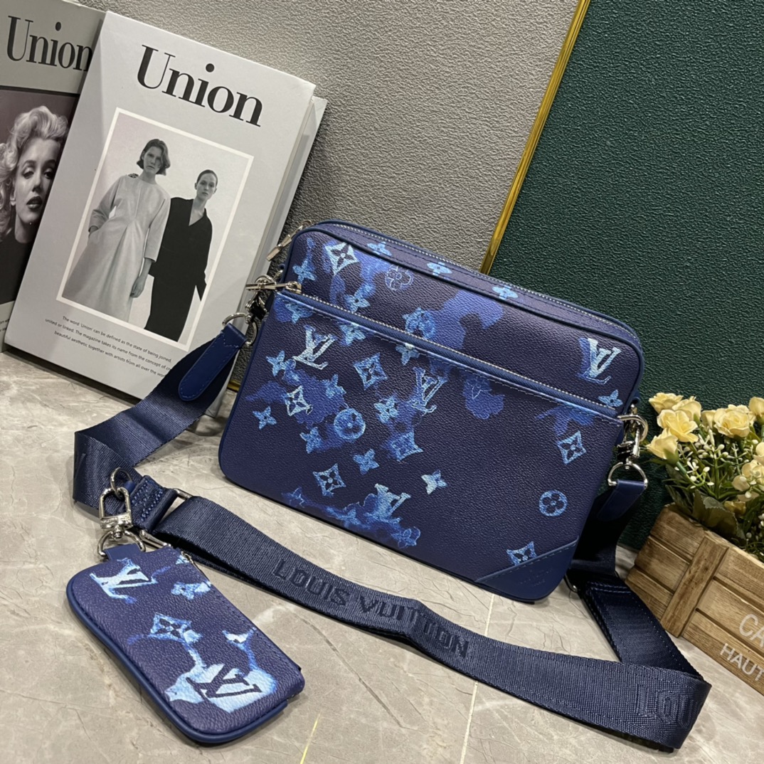 Louis Vuitton Lv Trio Messenger Bag Ink Watercolor 25Cm M57840