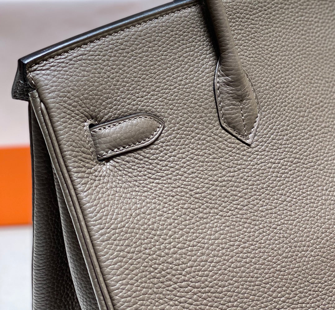 Hermes Birkin 35Cm Dark Grey Togo Leather Gold Hardware