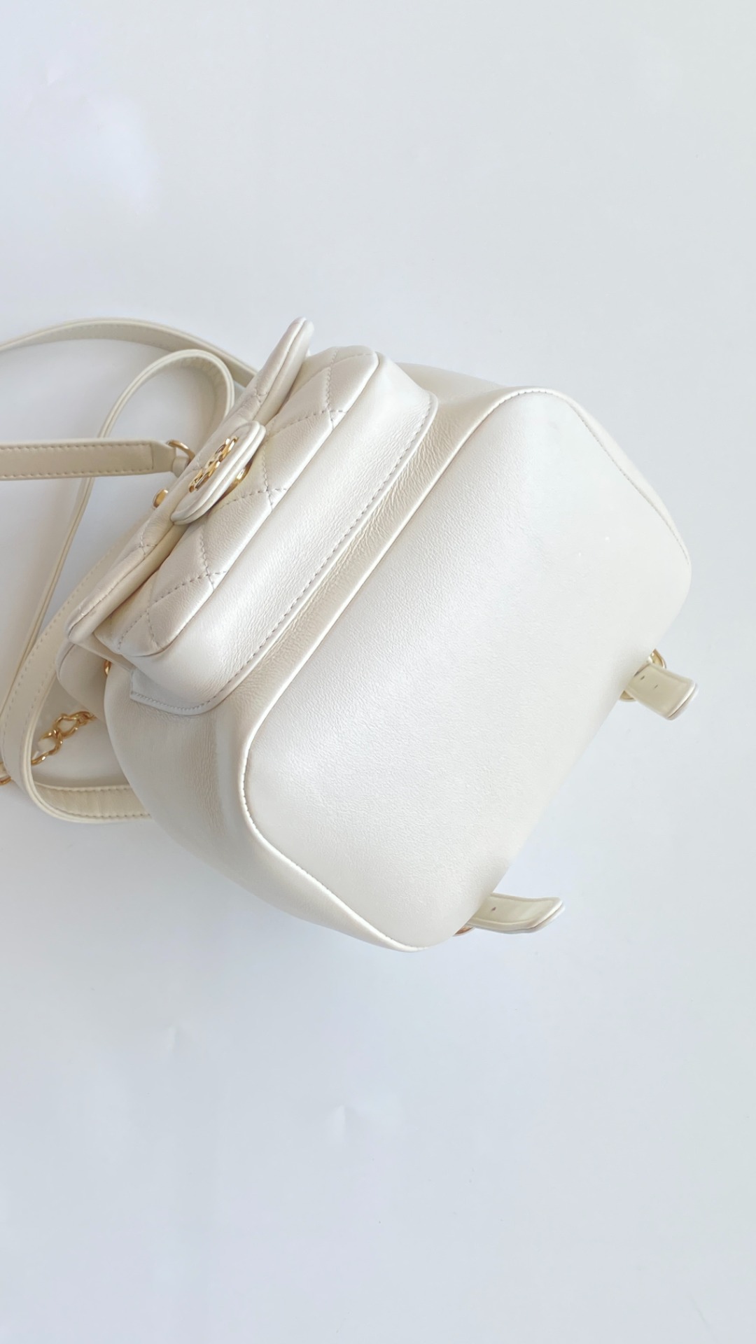 Chanel Mini Duma Backpack White 18.5Cm/ 7.3in