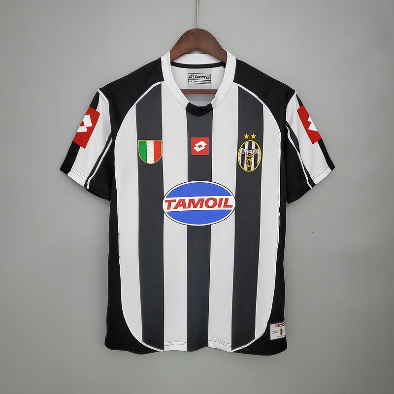 Retro Juventus 2002-03 home ZAMBROTTA DEL PIERO NEDVED Football jersey retro