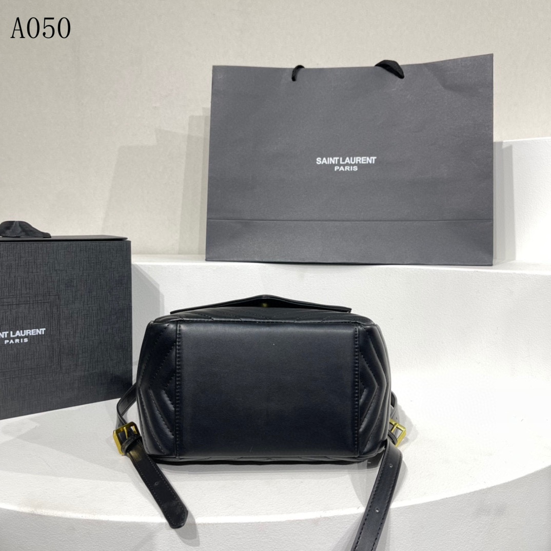 Saint Laurent Joe Backpack In Black Gold 29Cm