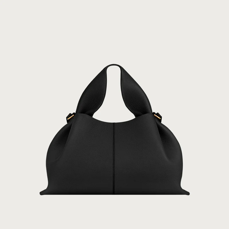 New commuting women's single shoulder cloud bag, niche retro high-end leather single shoulder crossbody bag