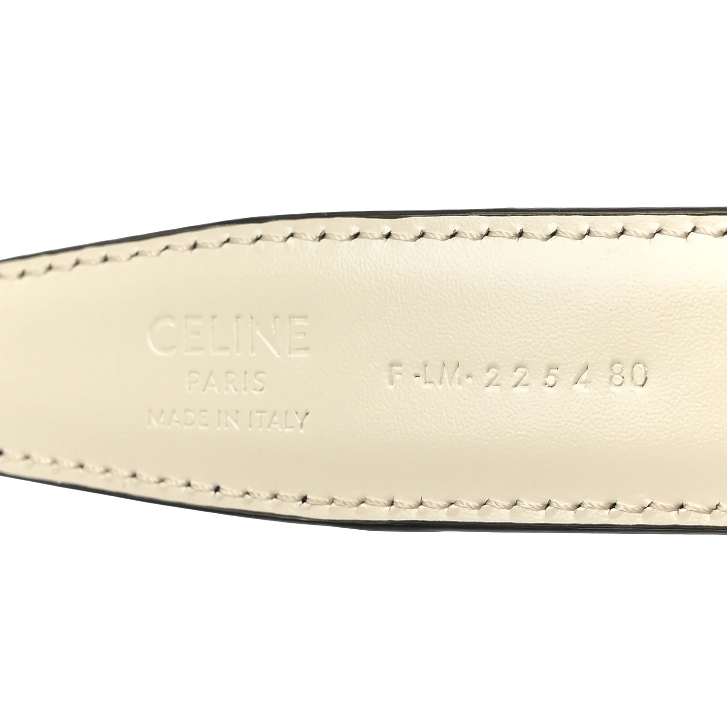 Box Calfskin Reversible 25mm Triomphe Belt 80 32 Black White Cotton