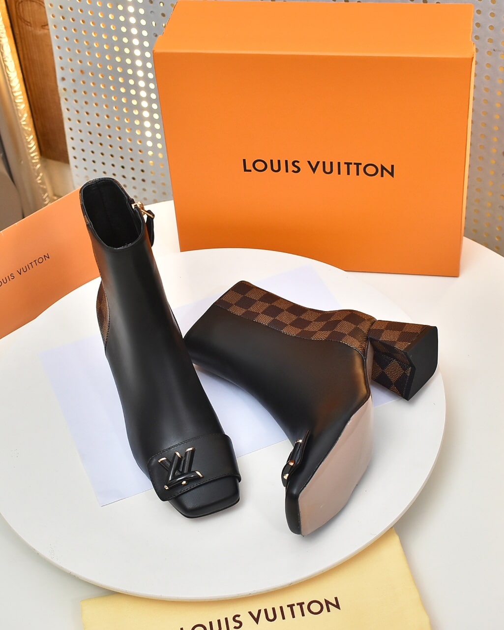Louis Vuitton Shake Ankle Boots Black And Brown