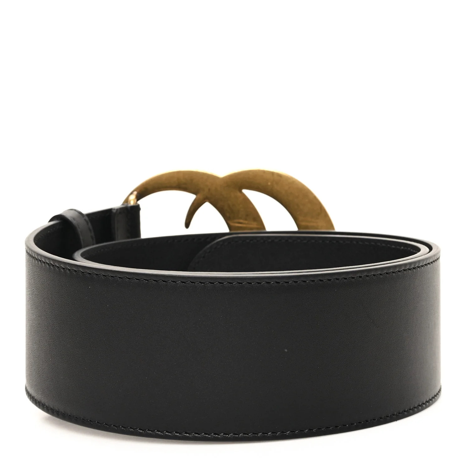 Calfskin Crystal Double G 55mm Belt 75 30 Black