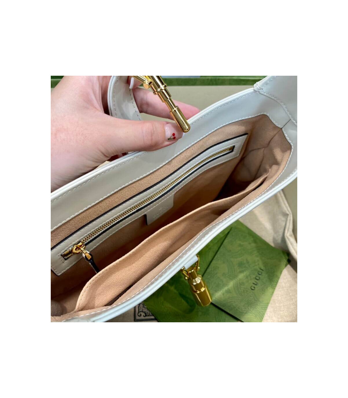 Gucci Jackie 1961 Small Hobo Bag In White Leather 27.5cm