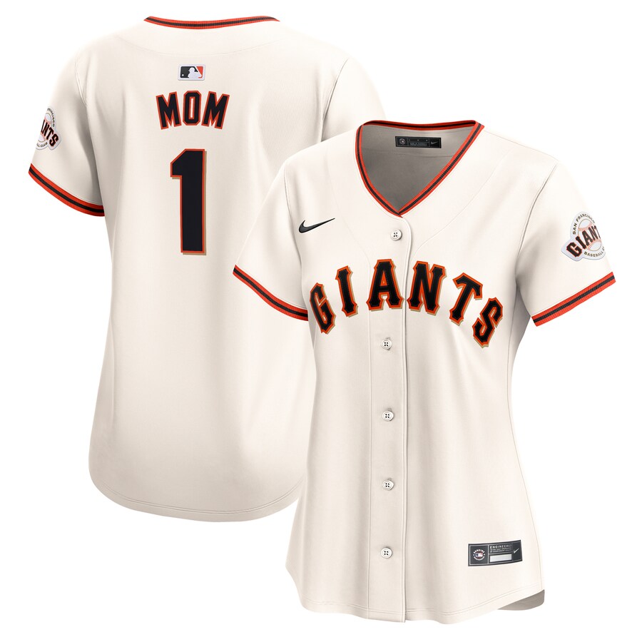 San Francisco Giants Women's #1 Mom Home Limited Jersey Cream