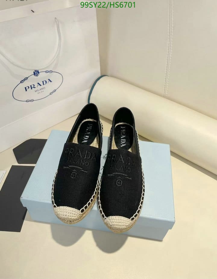 Prada Linen Espadrilles Black