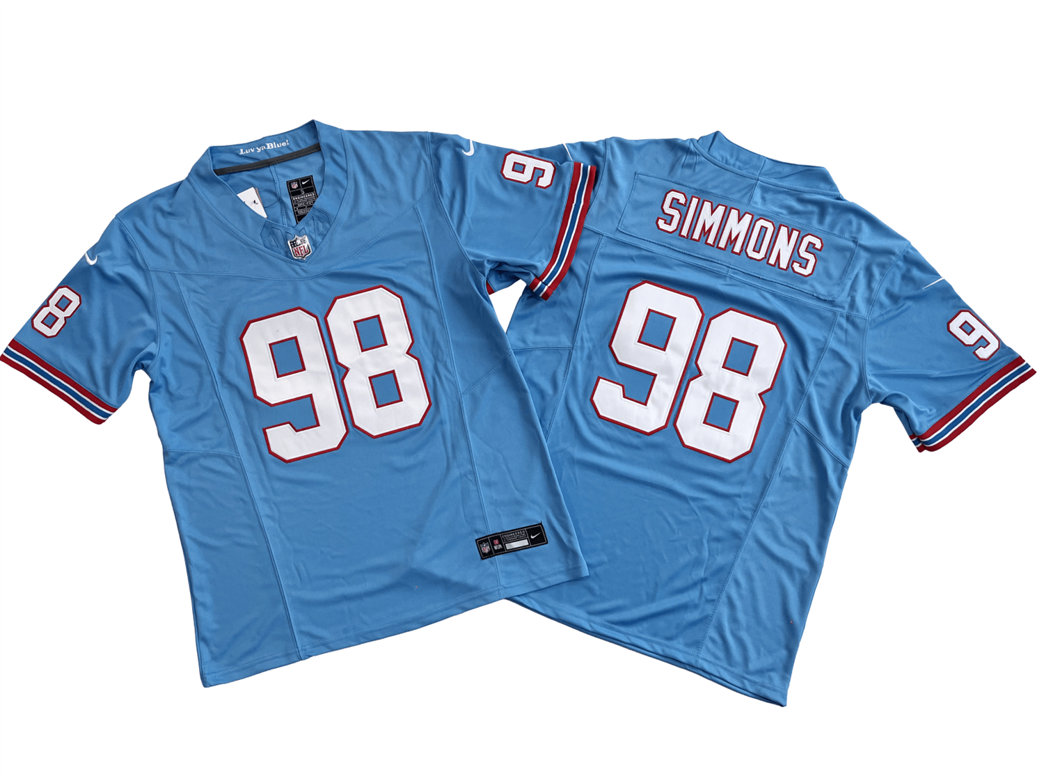 Tennessee Titans 98# Jeffery Simmons Nike Vapor F.U.S.E. Limited Jersey