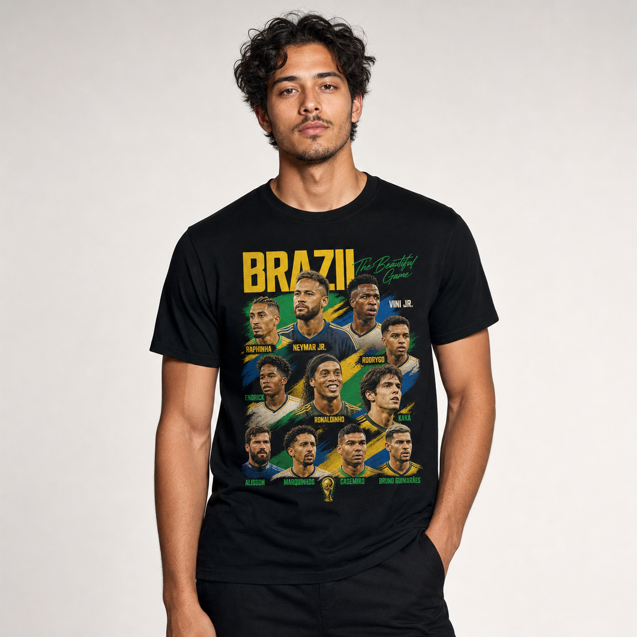 Brazilian Player Pure Cotton T-Shirt – Limited-Time Offer