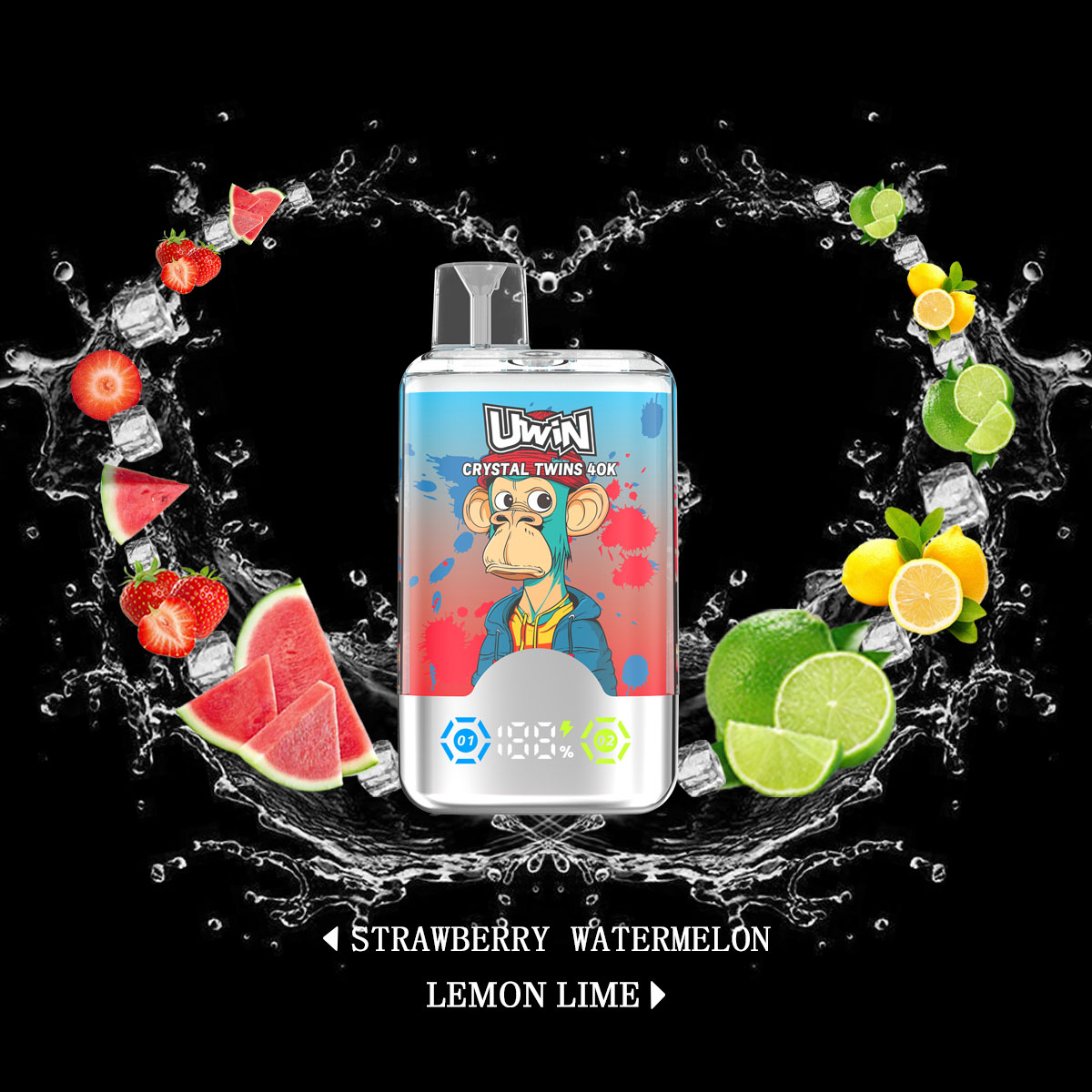 Uwin Twins Crystal 40K Disposable Vape(3 pieces)