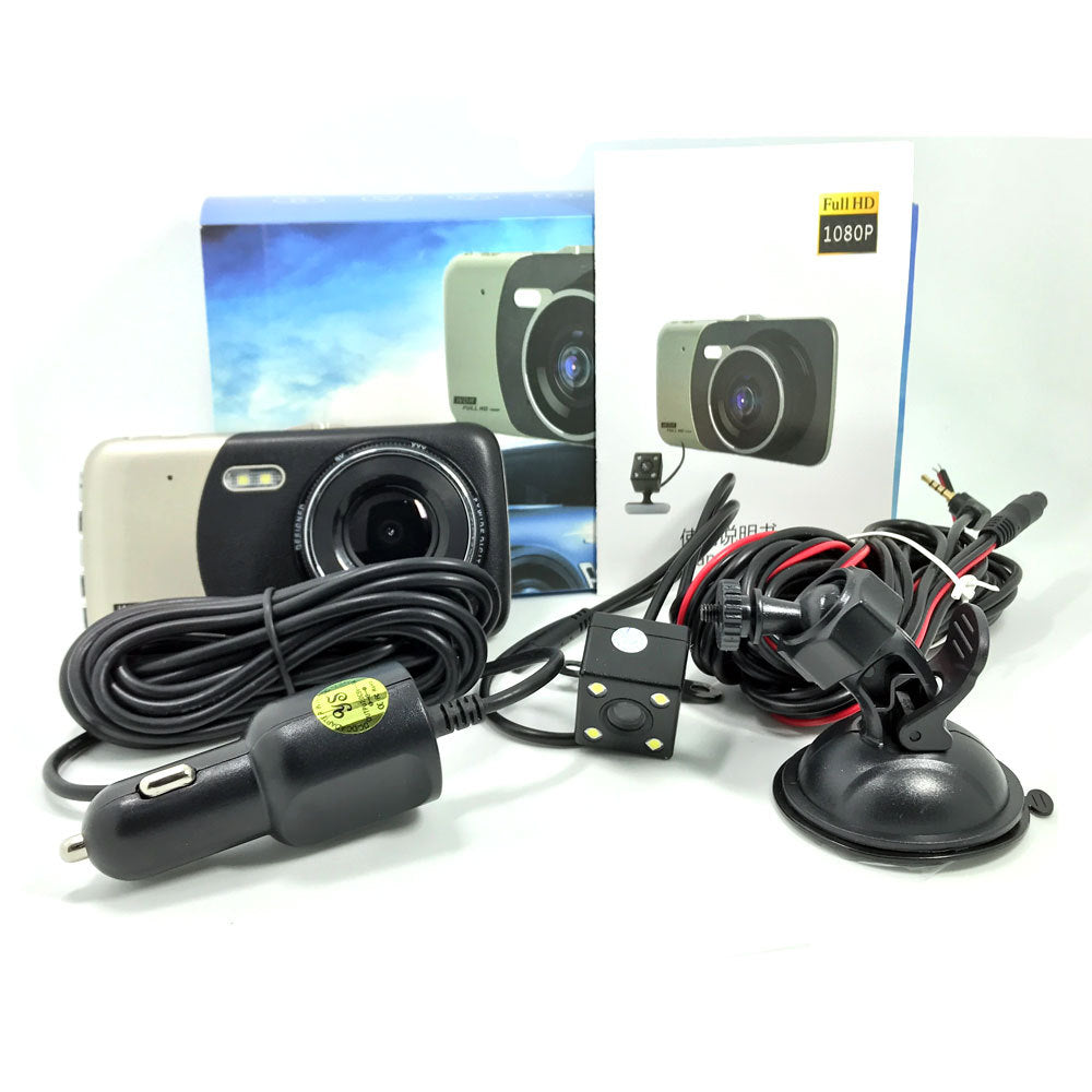 4 inch l55 dual lens dash cam car hd night vision 1080p jerry 5601 reversing image ips