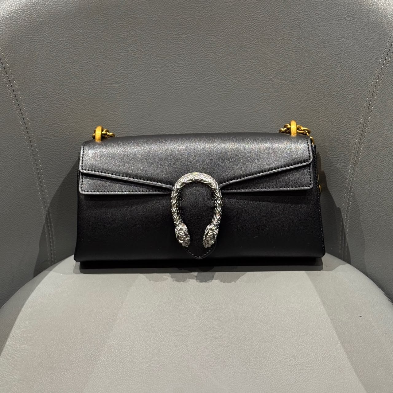 Gucci Dionysus Medium Shoulder Bag 28cm/11in Black Leather 874735