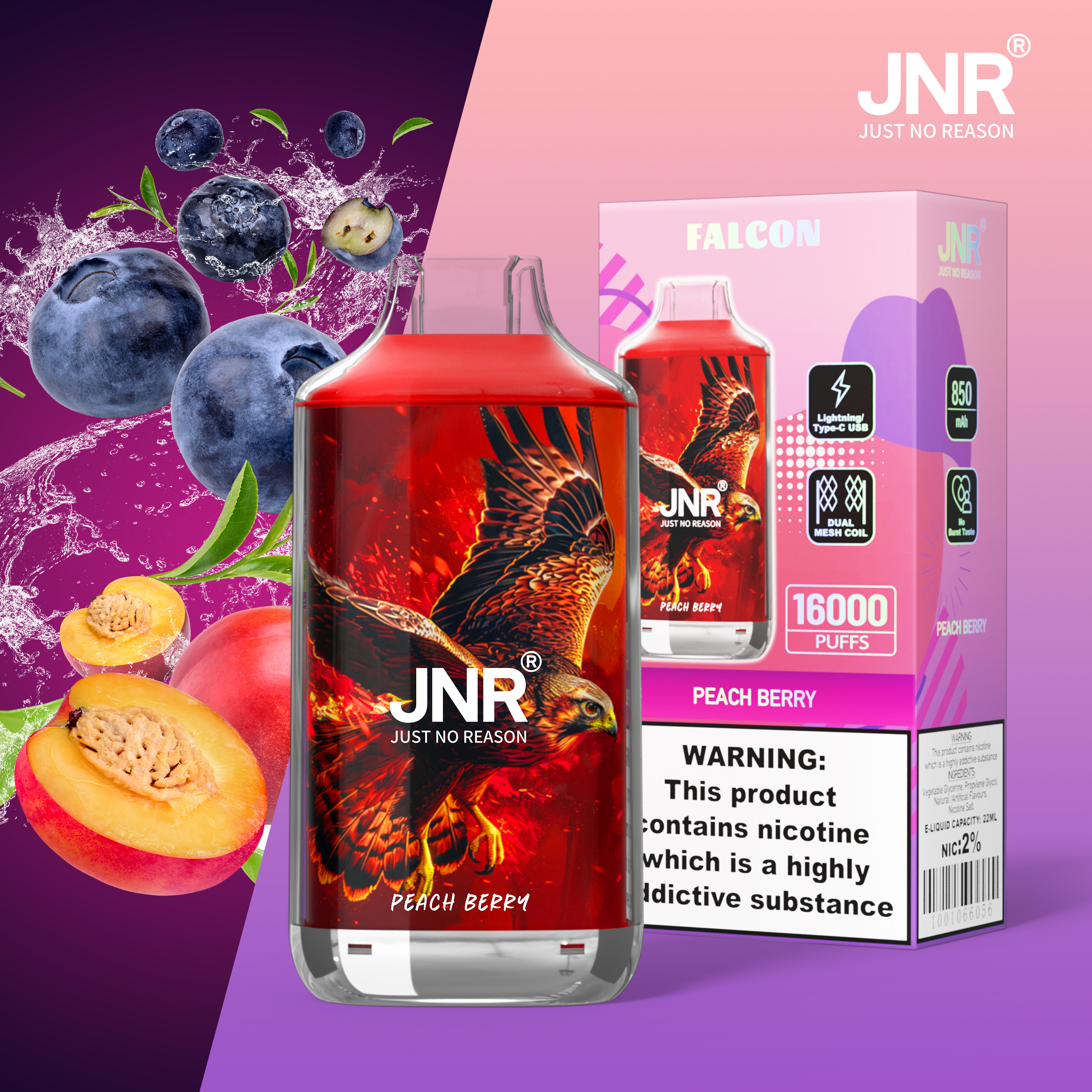 JNR Falcon 16000 Puffs Disposable Vape