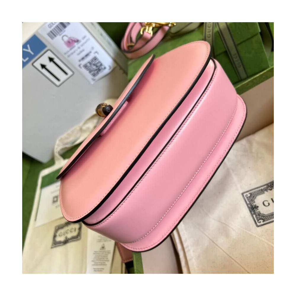 Gucci Small Top Handle Bag with Bamboo Pink