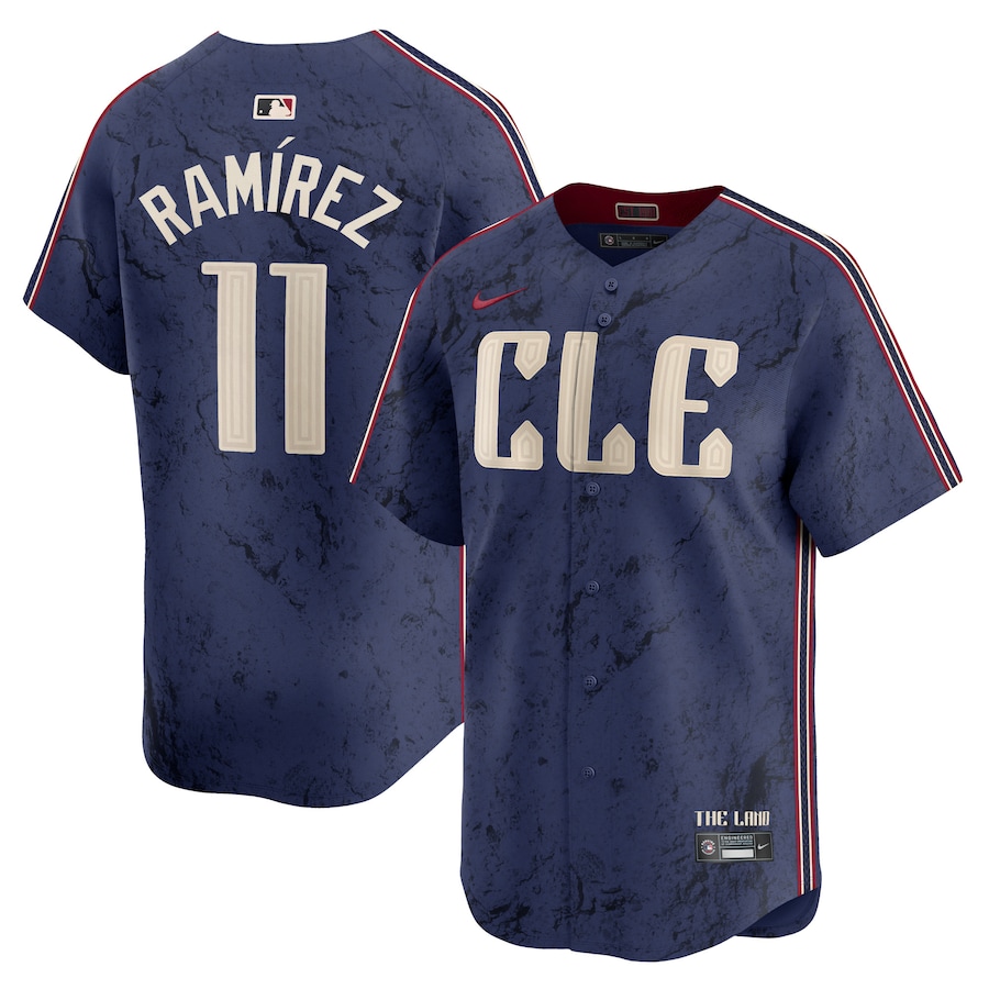 Men's Cleveland Guardians Jose Ramirez Navy 2024 City Connect Limited Jersey