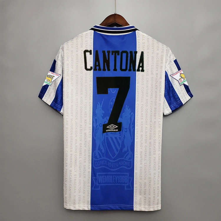 Retro 1994-96 Manchester United away CANTONA HUGHES KEANE  Football jersey retro
