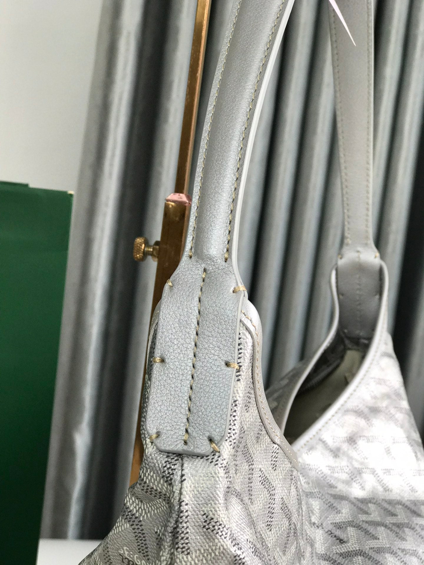 Goyard Hobo Boheme 42Cm Light Grey Canvas