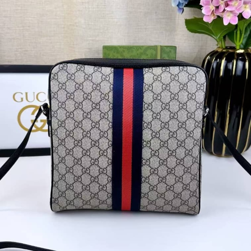 Gucci Ophidia Small Messenger Bag Beige And Blue Gg Supreme 23cm ‎547926 96iwn 4076