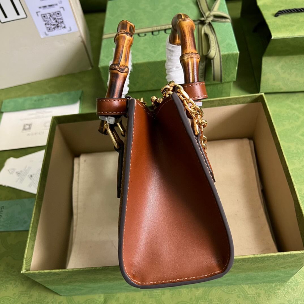 Gucci Diana Crystals Mini Tote Bag