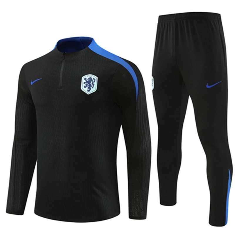 2024-25 Netherlands Black Long Sleeve Training Suit