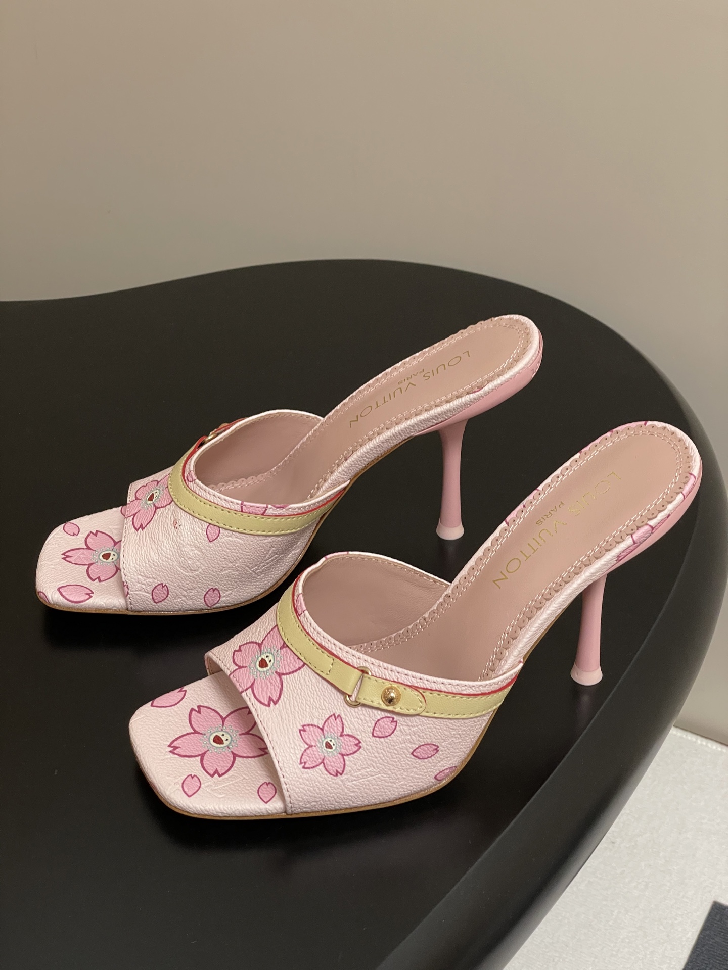 Louis Vuitton x Takashi Murakami Cherry Blossom Mule Pink Monogram Canvas
