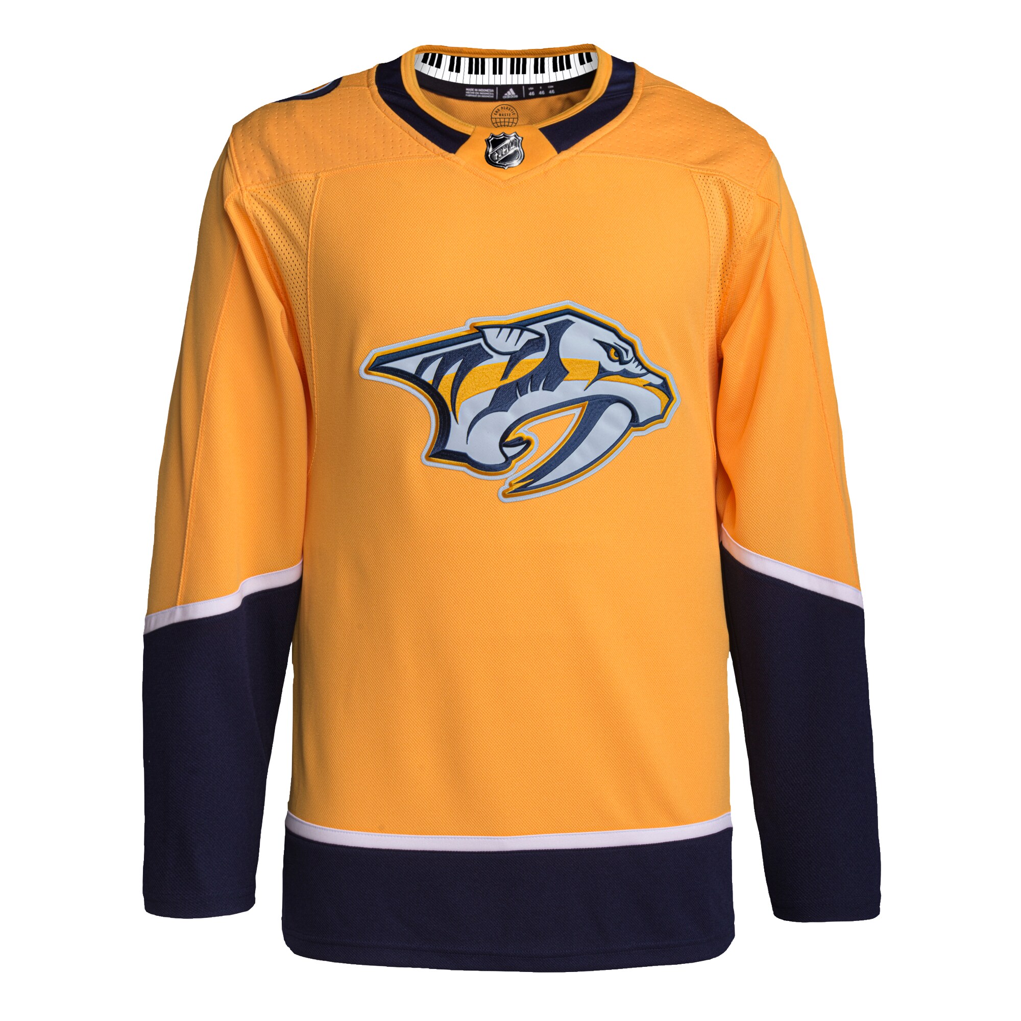 Nashville Predators adidas Men’s Home Primegreen Authentic Jersey – Gold