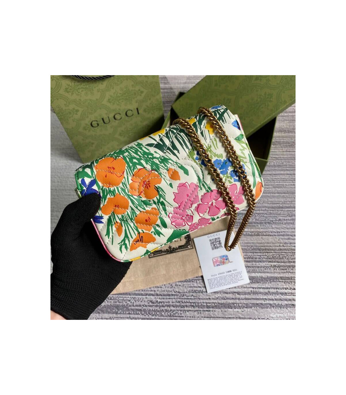 Gucci GG Marmont Ken Scott Print Super Mini Bag