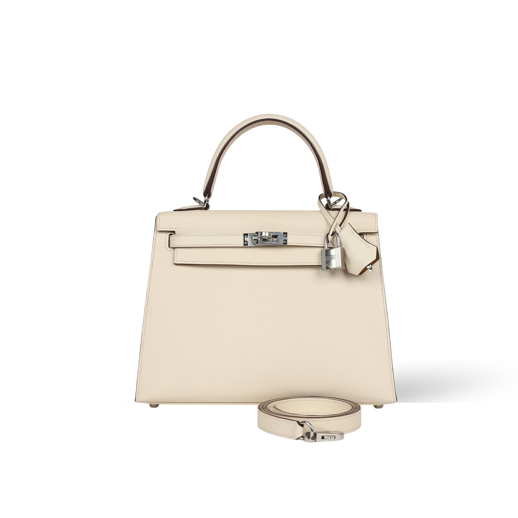 Hermes Kelly 25 Bag In Nata Verso Epsom Leather For Women 25cm/10in