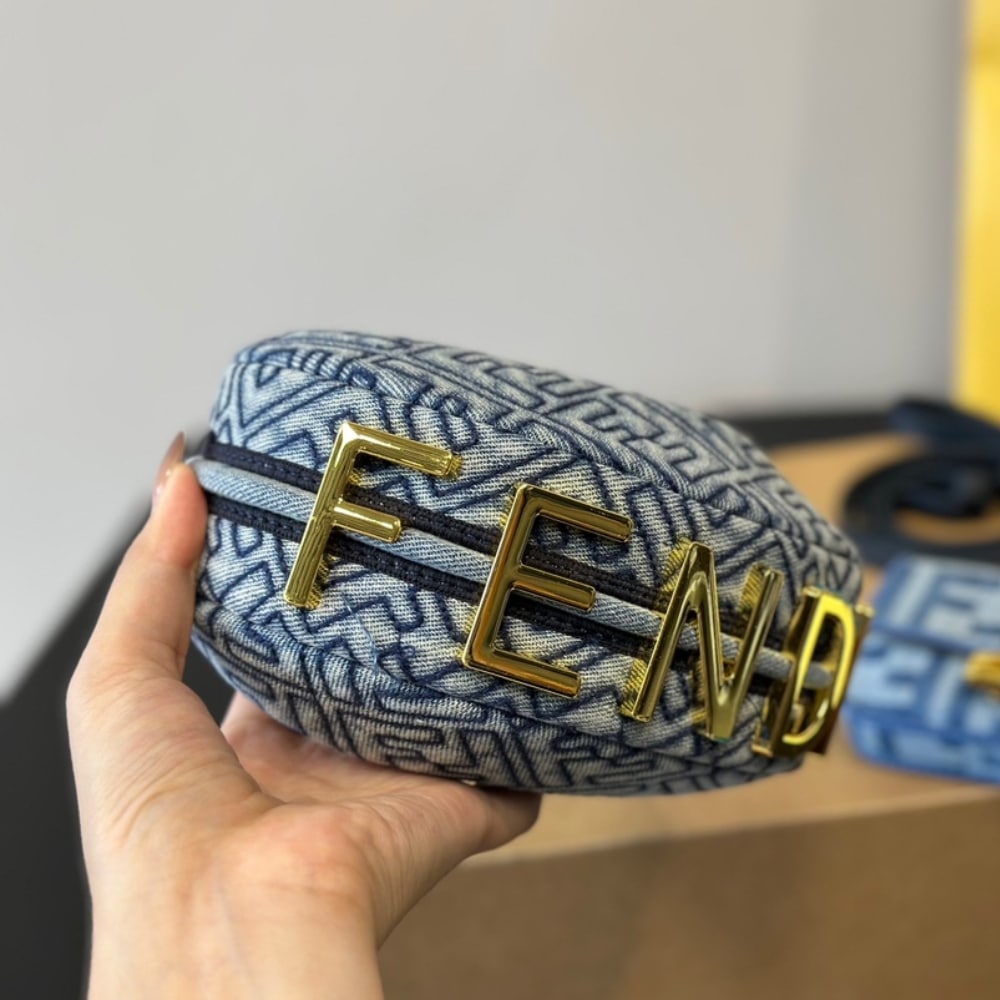 Fendi Nano Fendigraphy Blue Denim 16Cm