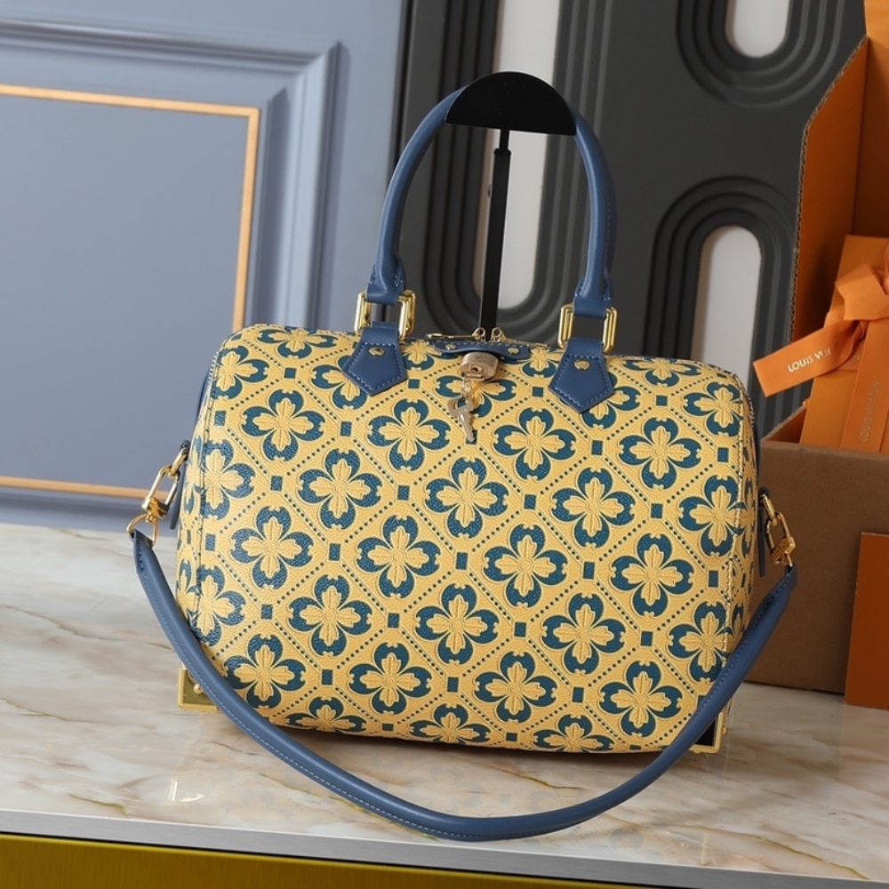 Louis Vuitton Speedy Trunk 25 Blue And Gold 27Cm M27411