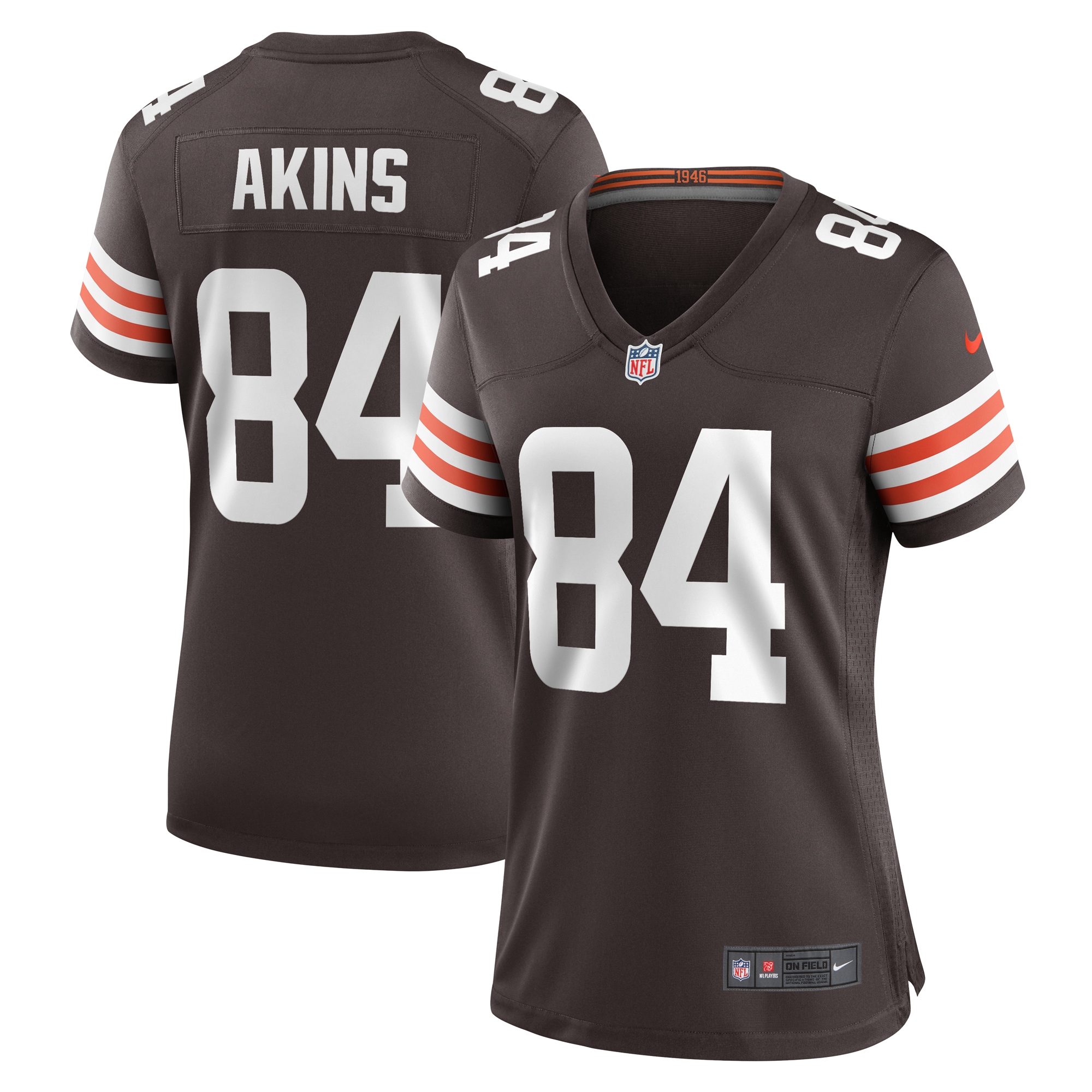 Jordan Akins Cleveland Browns Nike Women's Team Game Jersey -  Brown