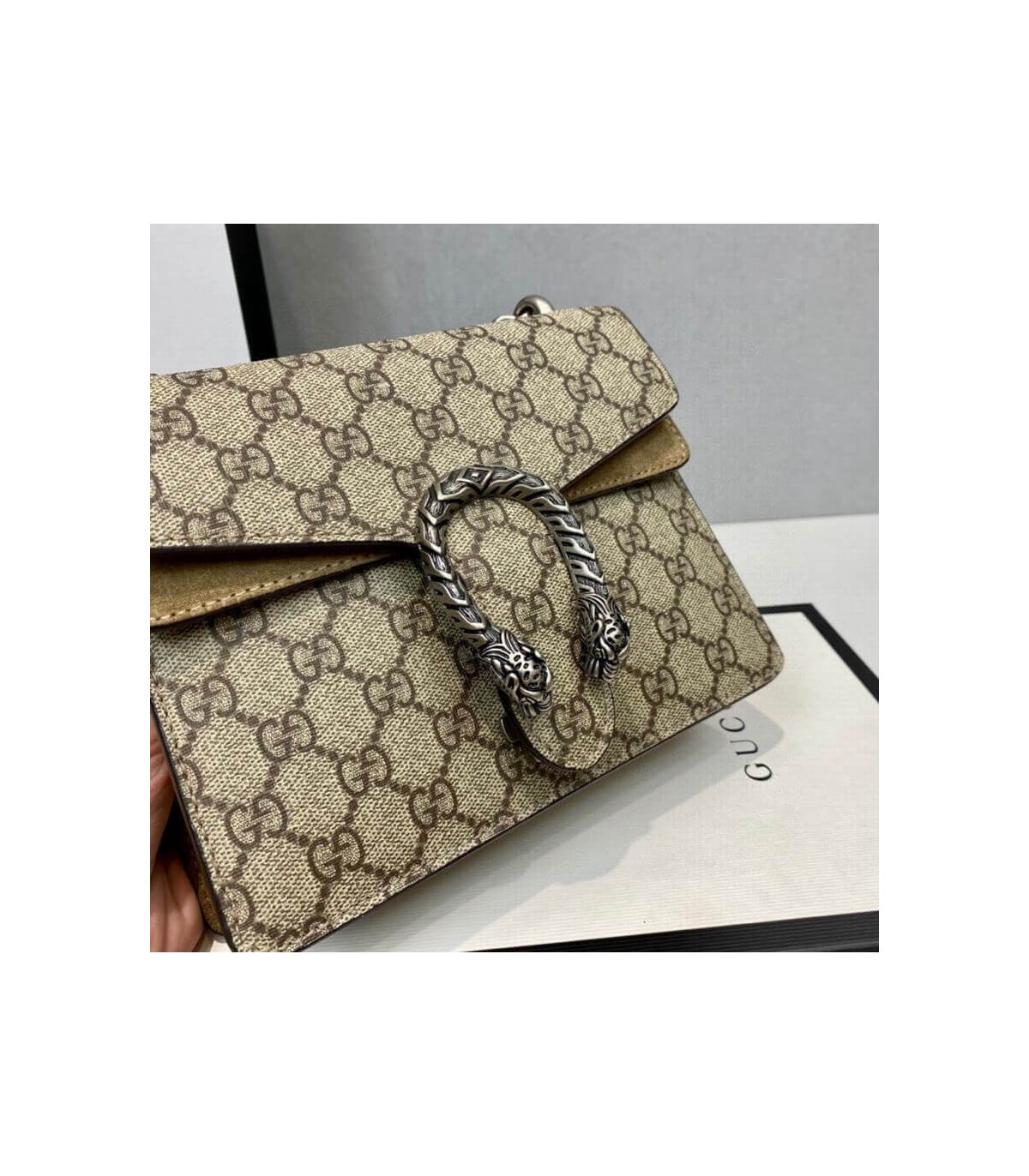 Gucci Dionysus GG Supreme Mini Bag Apricot
