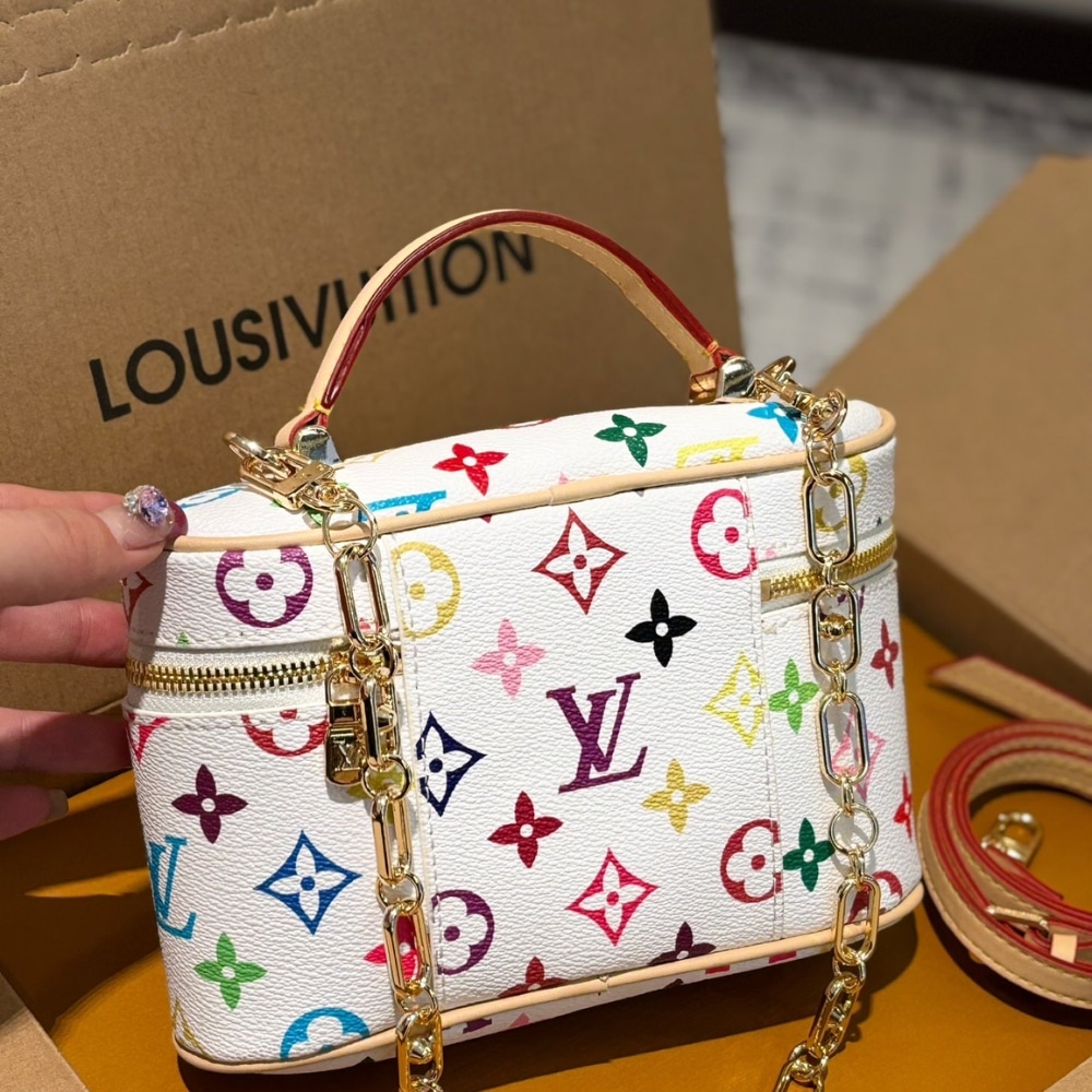 Louis Vuitton X Takashi Murakami Vanity Chain Pouch White 20cm M13662
