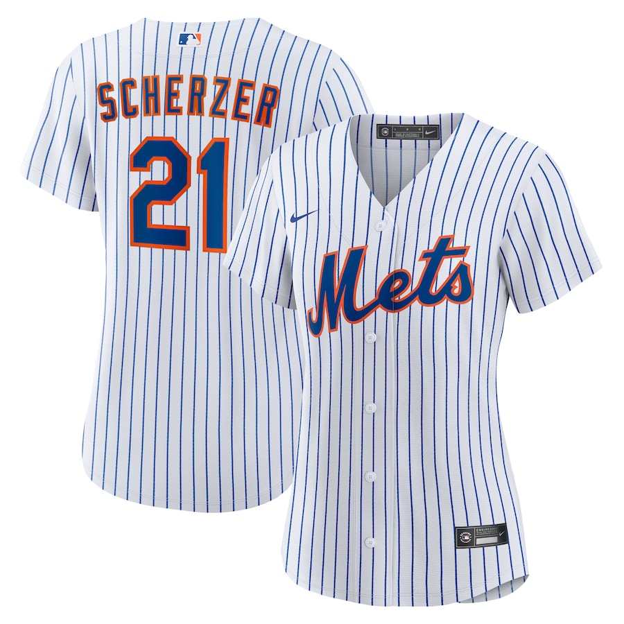 Max Scherzer New York Mets Women's Home Player Jersey White
