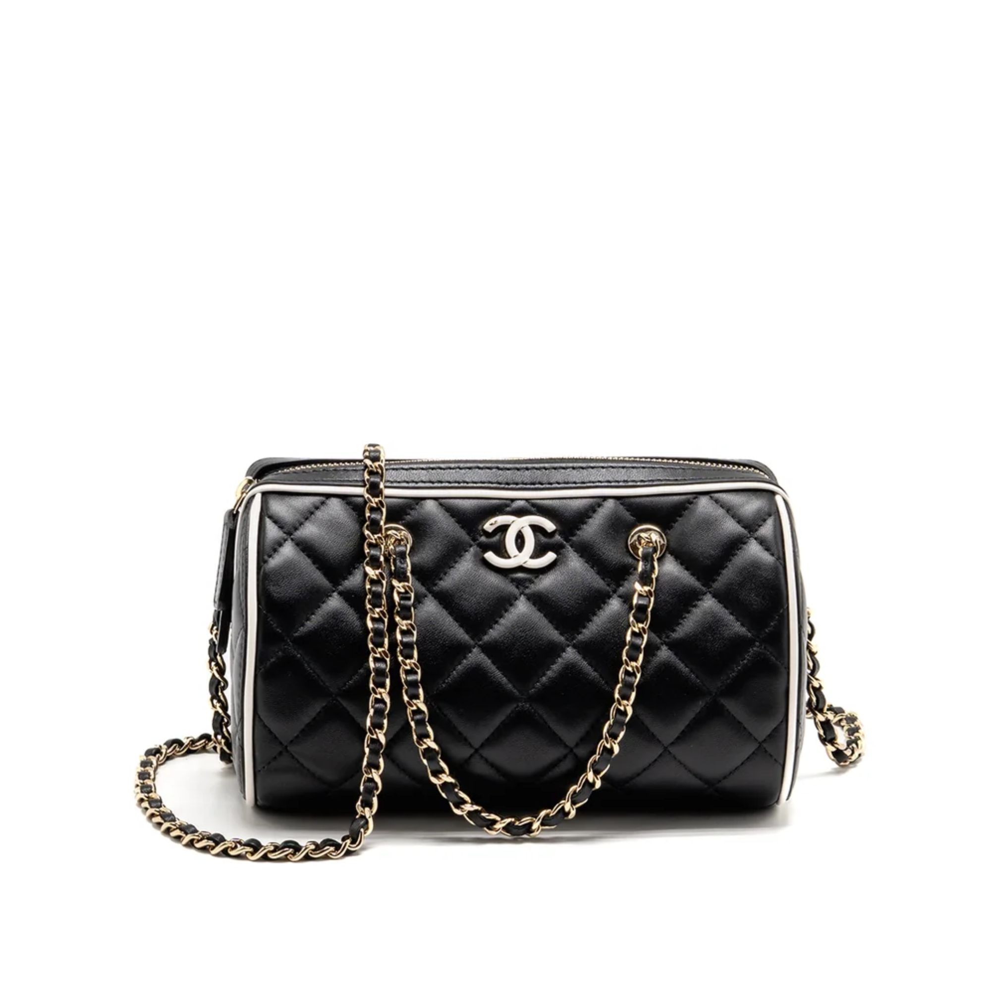 Chanel Spring Summer 2025 Pre-collection Clutch With Chain Lambskin Black 18.5cm/ 7.3inches