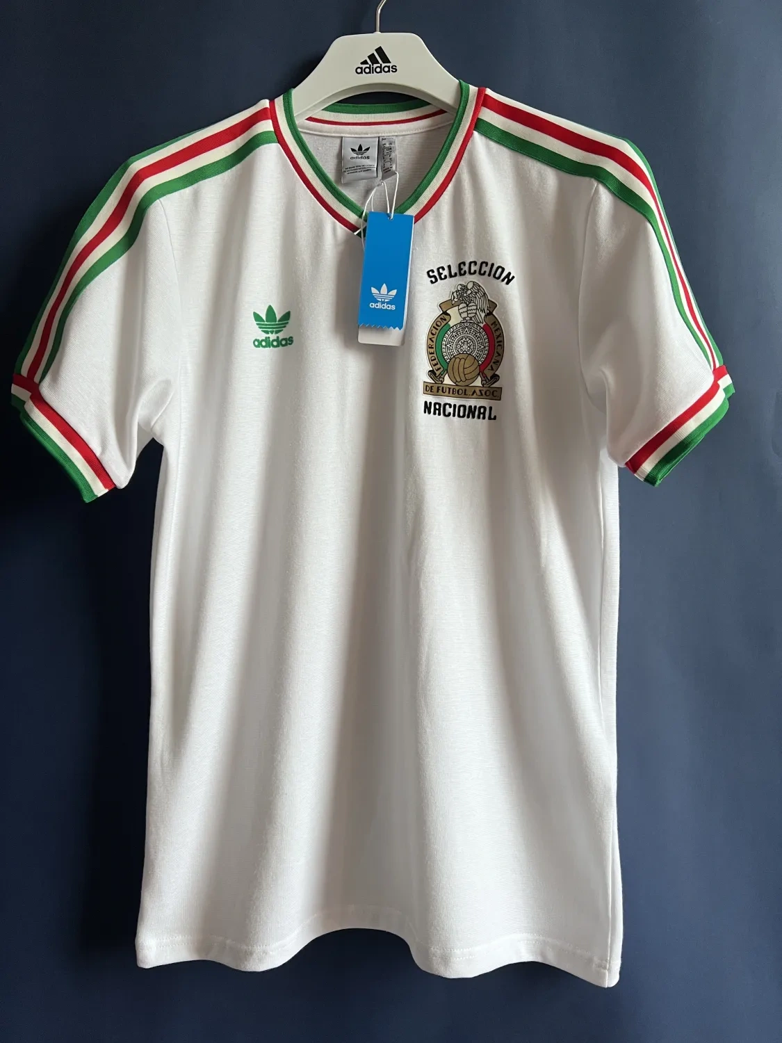 Retro 1984-85 Mexico White football jersey Retro