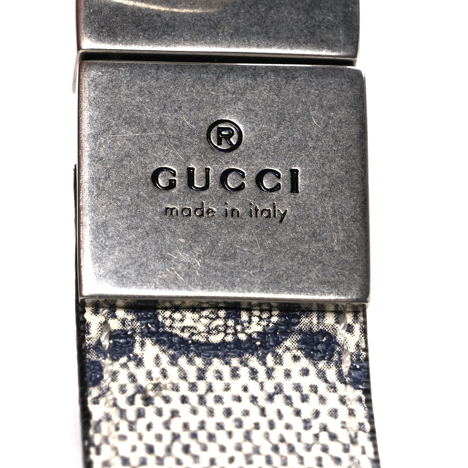 Calfskin GG Supreme Monogram Double G Reversible 20mm Belt  80 32 Beige Ebony Black
