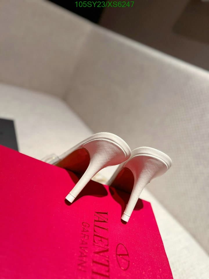 Valentino VLogo 80 Vinyl Leather Mule In White