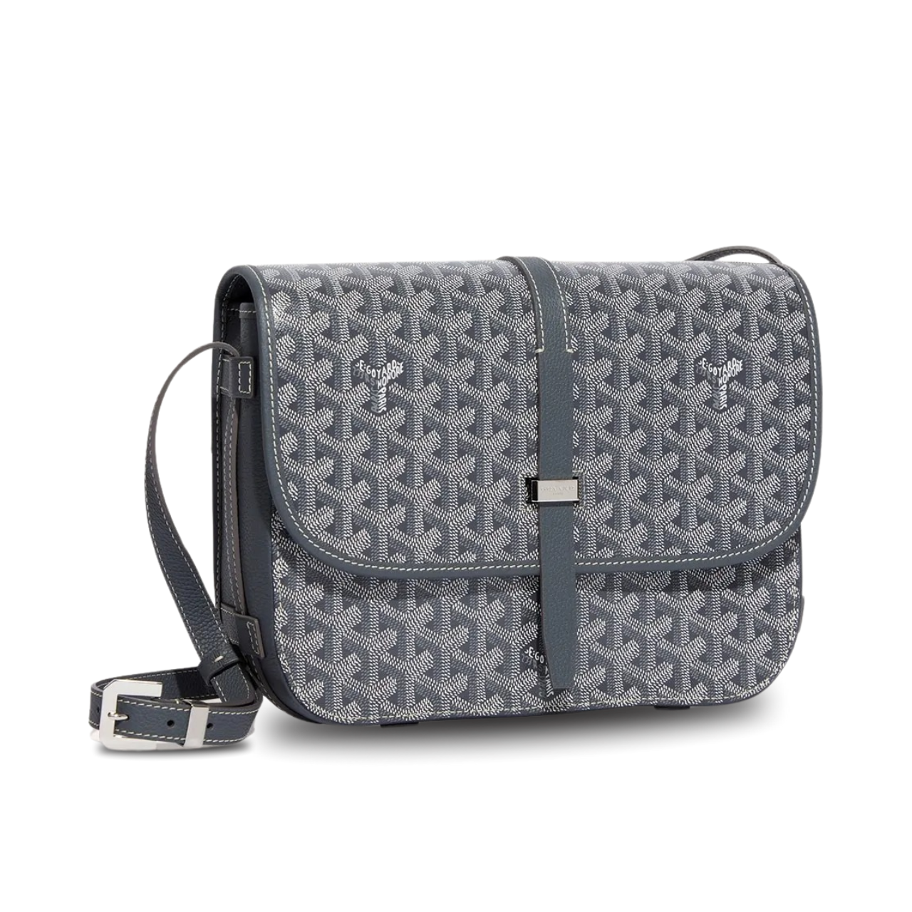 Goyard Belvedere Mm Bag 28Cm Grey Canvas