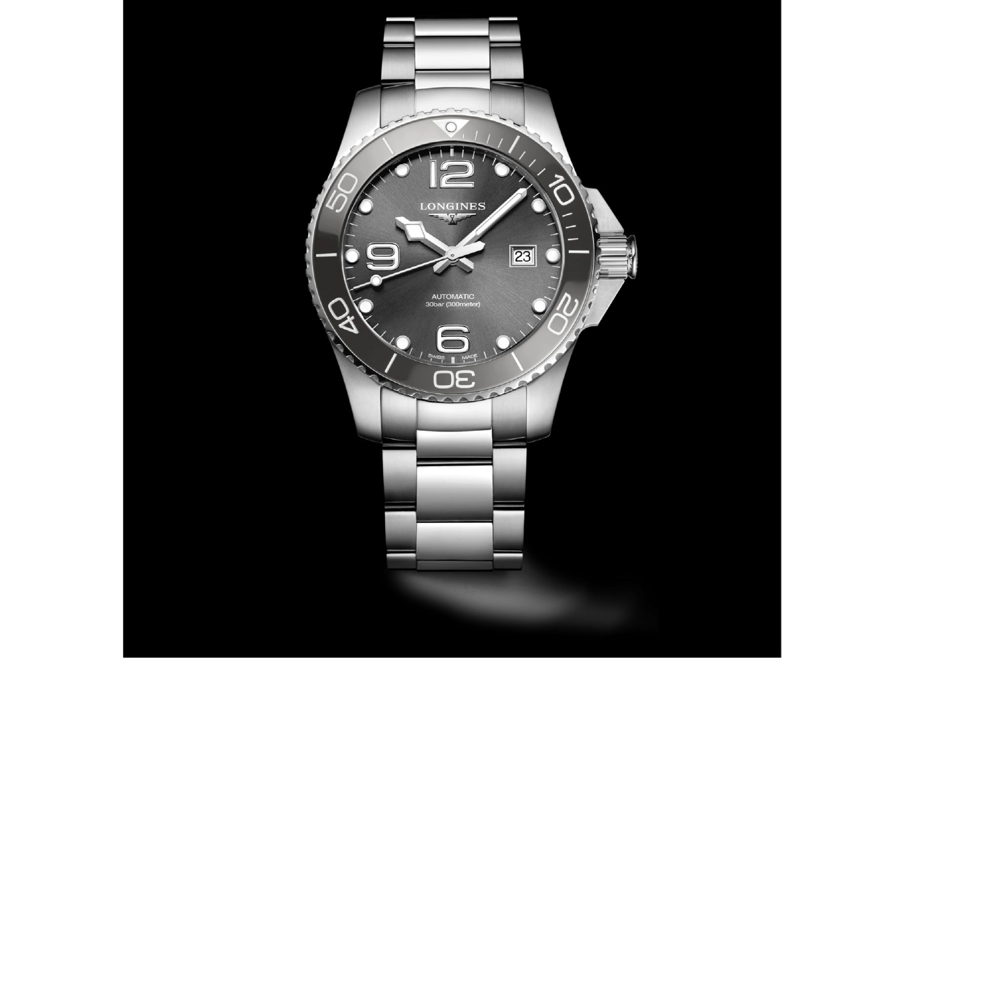 Longines Men's L3.782.4.76.6 HydroConquest Stainless Steel Watch