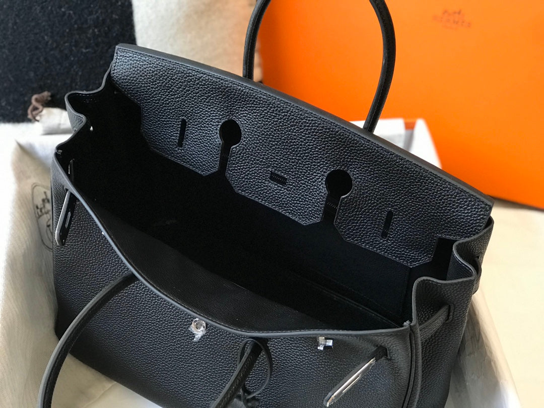 Hermes Birkin 35Cm Black Togo Leather Silver Hardware